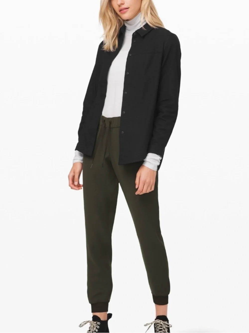 Lululemon Black Button-Up Shirt - Picture 2 of 7